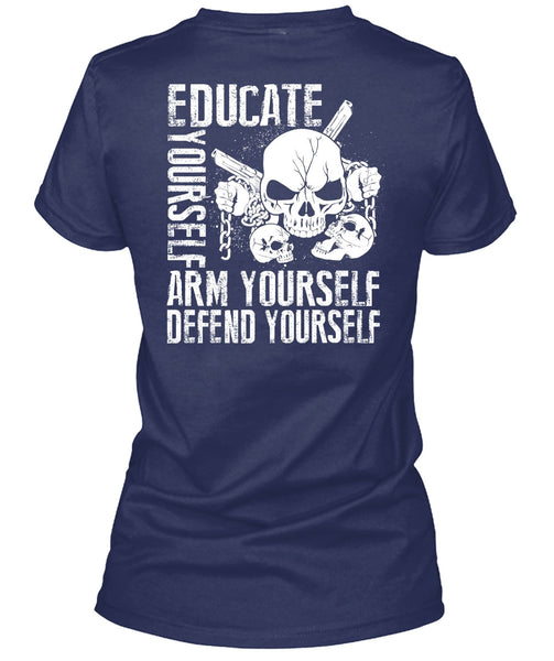 Educate Yourself Arm Yourself T Shirt, Being A Veteran T Shirt