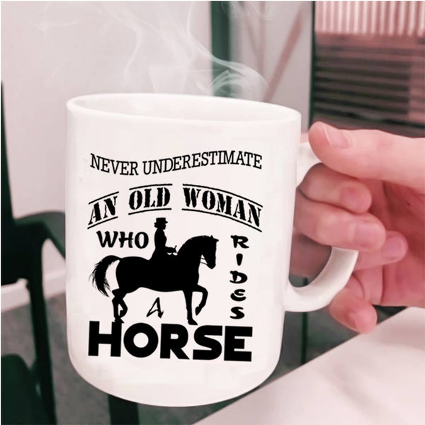 Awesome Grandmas Coffee Mug, An Old Woman Rides A Horse Cup