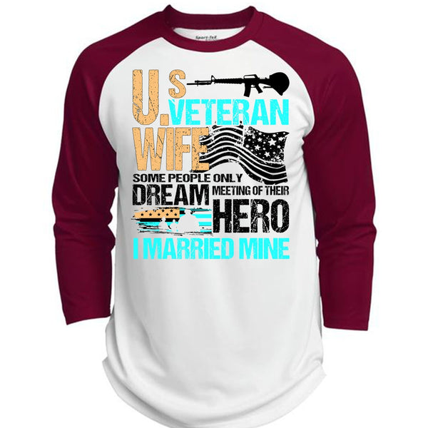 US Veteran Wife T Shirt, I Love Veteran T Shirt, Awesome T-Shirts  (Polyester Game Baseball Jersey)