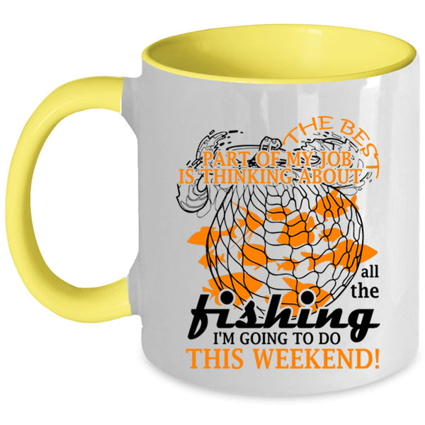 I'm Going To Do This Weekend Coffee Mug, Fishing Accent Mug