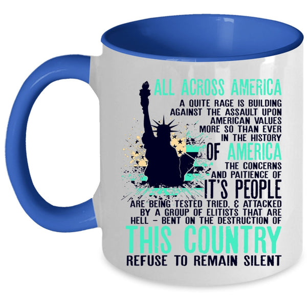 Cool Gift For Veterans Coffee Mug, All Across America Accent Mug