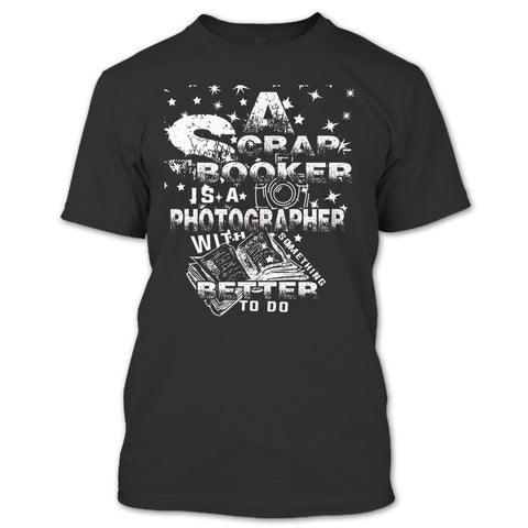 A black t-shirt with the shopify logo