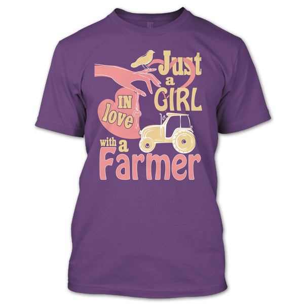 Just A Girl T Shirt, In Love With A Farmer T Shirt