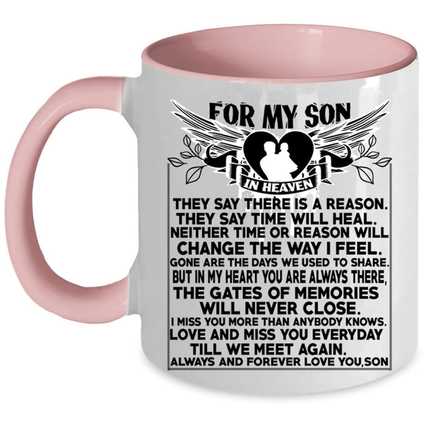 I Love My Son Coffee Mug, For My Son In Heaven Accent Mug