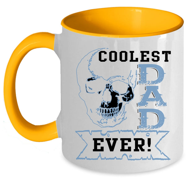 Cool Gift For Dad Coffee Mug, Coolest Dad Ever Accent Mug