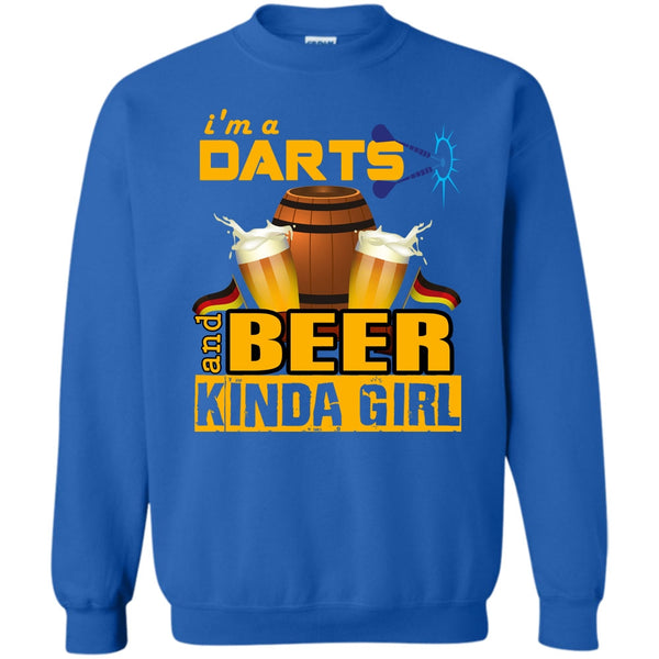 Beer Kinda Girl T Shirt, Coolest Darts Girl Sweatshirt
