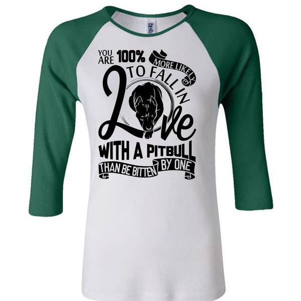 Fall In Love With A Pit Bull T Shirt, I Love Dog T Shirt, Awesome T-Shirts