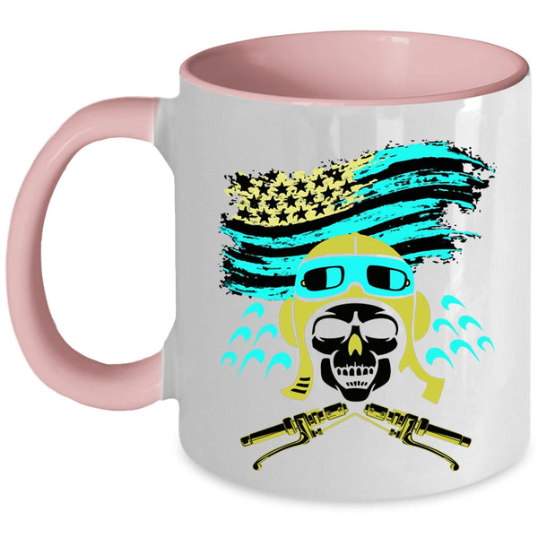 American Flag Coffee Mug, Cool Biker Accent Mug