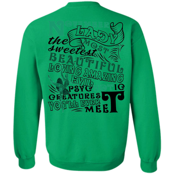 Being A Lady T Shirt, November Lady The Most Sweetest Sweatshirt