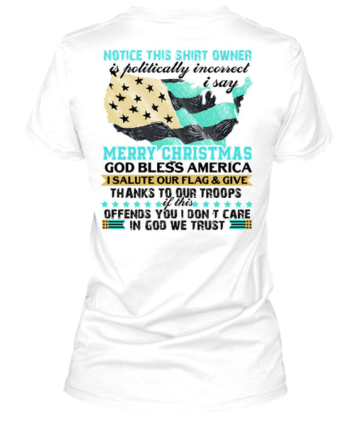 I Say Merry Christmas T Shirt, I Love Veteran T Shirt