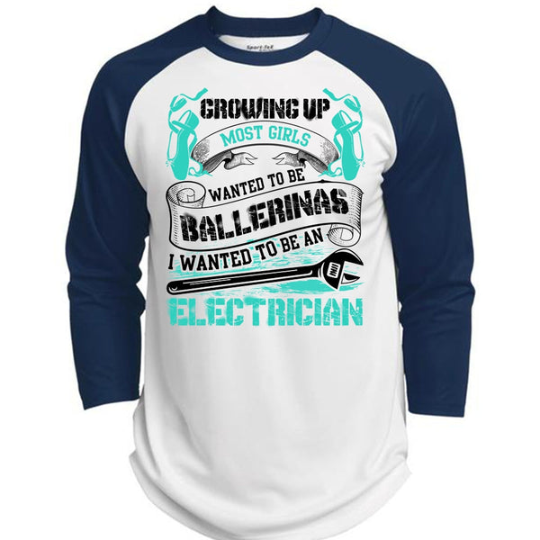 I Wanted To Be An Electrician T Shirt, I Love Electrician T Shirt, Awesome T-Shirts  (Polyester Game Baseball Jersey)