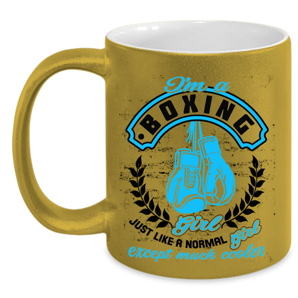 Cool Gift For Boxing Girl Coffee Mug, I'm A Boxing Girl Accent Mug