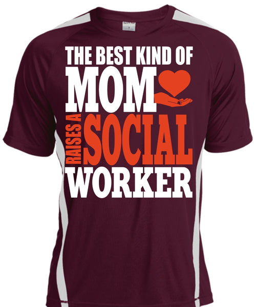 The Best Kind Of Mom T Shirt, Raises A Social Worker T Shirt, Cool Shirt