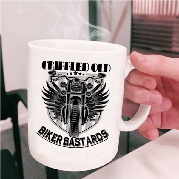 Biker Bastards Coffee Mug, Crippled Old Cup