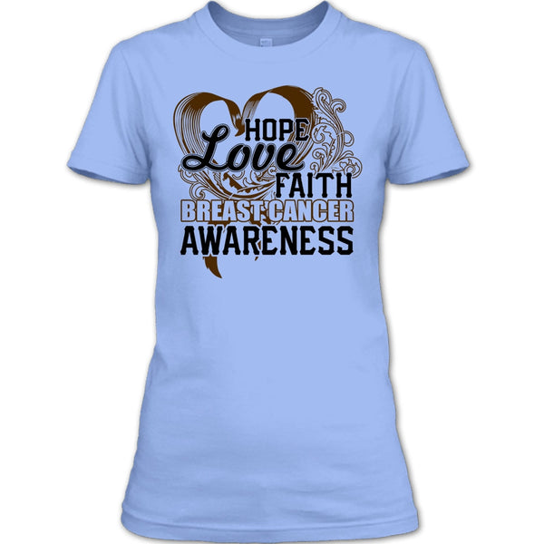 Hope Love Faith T Shirt, Cancer T Shirt