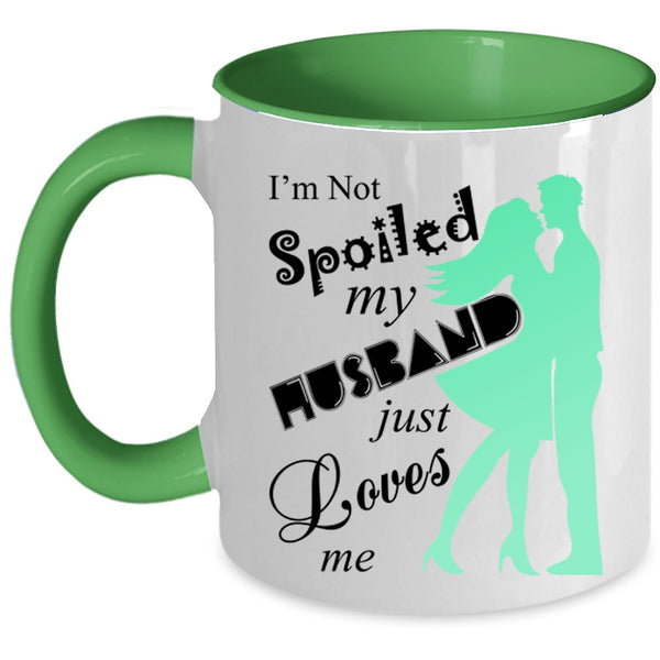 Cute Love Coffee Mug, My Husband Just Loves Me Accent Mug