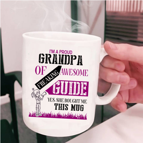 Cool Grandpas Coffee Mug, I'm A Proud Grandpa Of Awesome Guide Cup