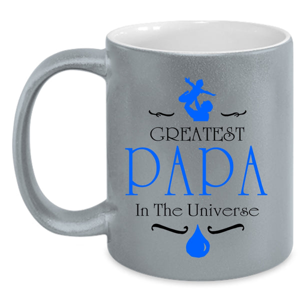 Best Gift For My Husband Coffee Mug, Greatest Papa In The Universe Accent Mug