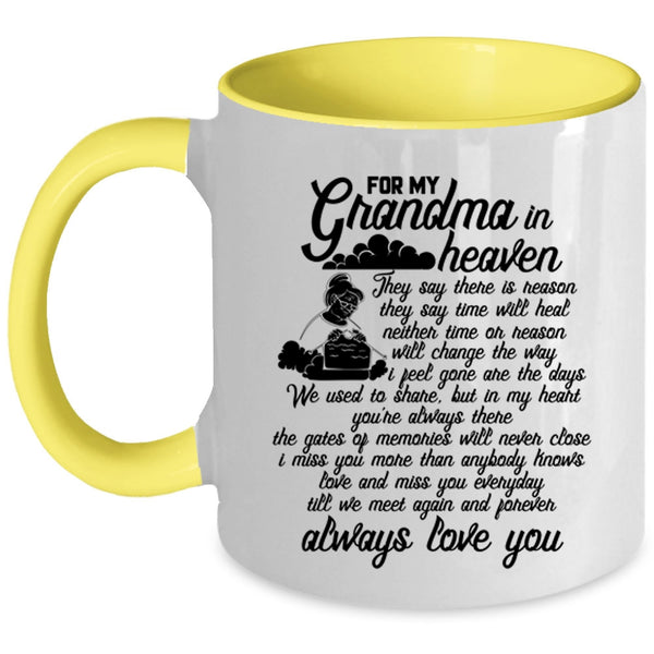Best Gift For My Kids Coffee Mug, For My Grandma In Heaven Accent Mug
