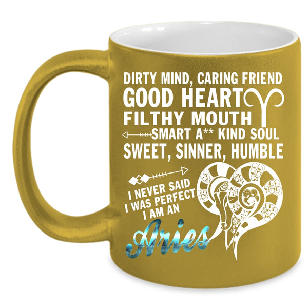 I Am An Aries Coffee Mug, Cute Zodiac Coffee Cup