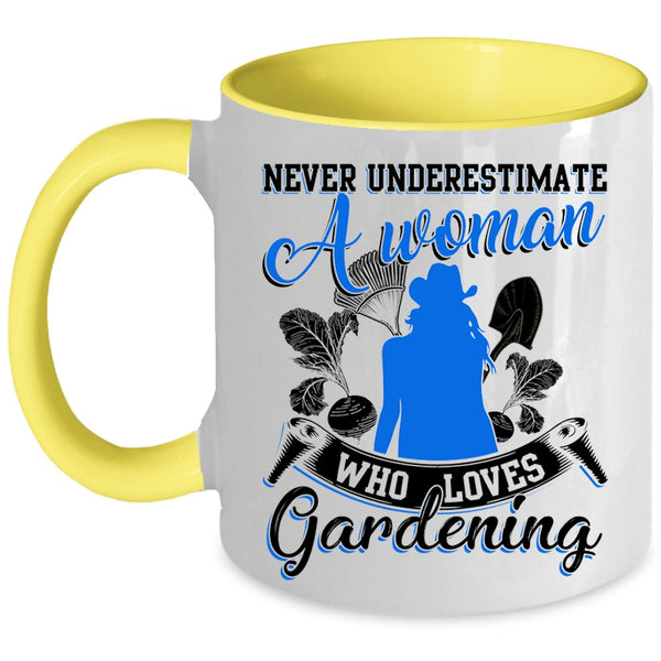 Cool Woman Coffee Mug, A Woman Loves Gardening Accent Mug