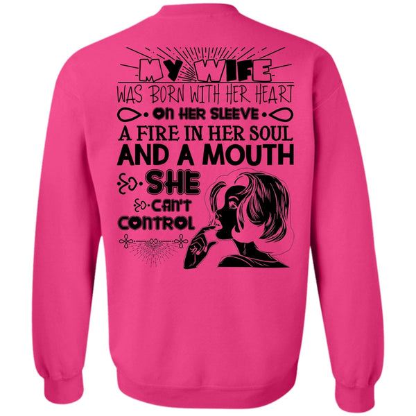 I Love Wife T Shirt, My Wife Was Born With Her Heart Sweatshirt