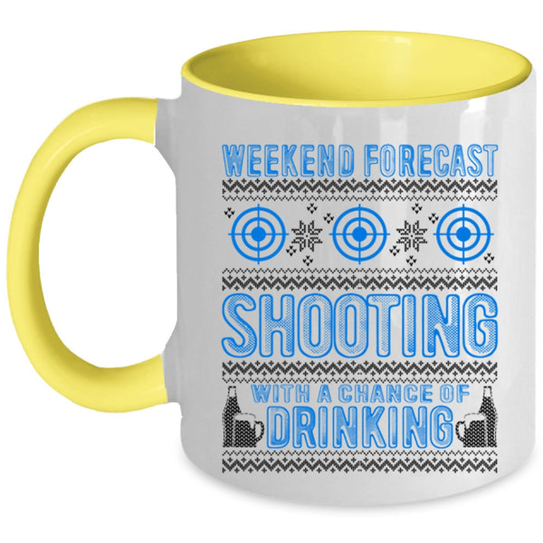 Chance Of Drinking Coffee Mug, Weekend Forecast Shooting Accent Mug