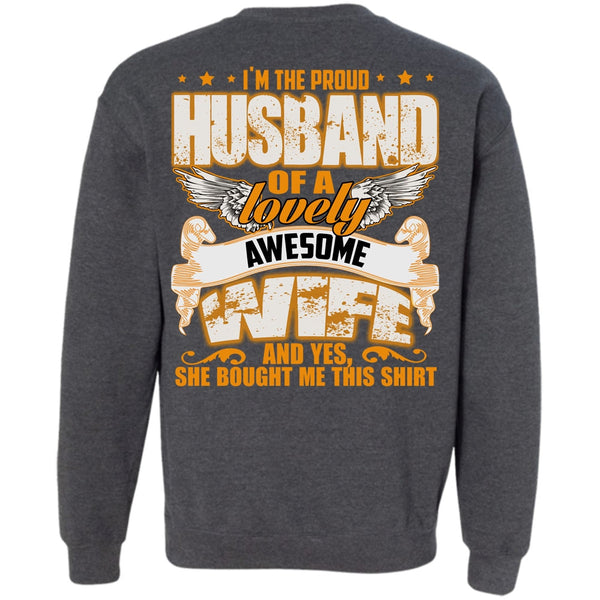 Lovely Awesome Wife T Shirt, I Love Husband Sweatshirt