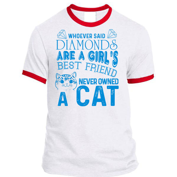Diamonds Are A Girl's Best Friend Never Owned A Cat T Shirt, My Favorite T Shirt, Awesome T-Shirts