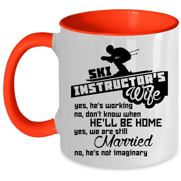 Cute Instructor's Wife Coffee Mug, Ski Instructor's Wife Accent Mug