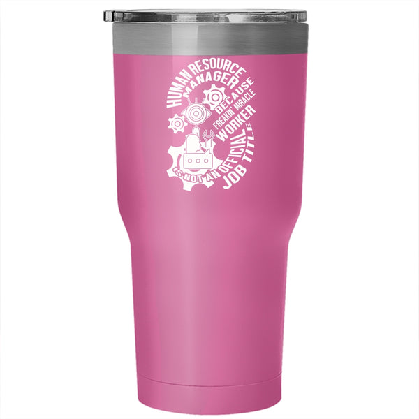 Human Resource Manager Tumbler 30 oz Stainless Steel, Cool Job Title Travel Mug