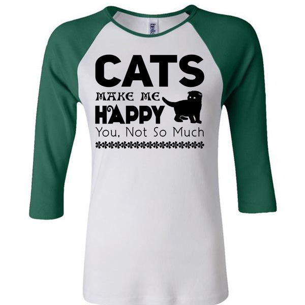 Cats Make Me Happy T Shirt, I Love Cat T Shirt, Cool Pets T Shirt