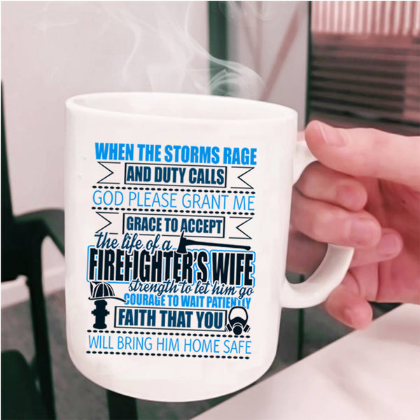 Married Coffee Mug, The Life Of A Firefighter's Wife Cup