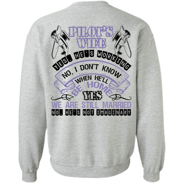 I Love Husband T Shirt, Pilot's Wife Sweatshirt