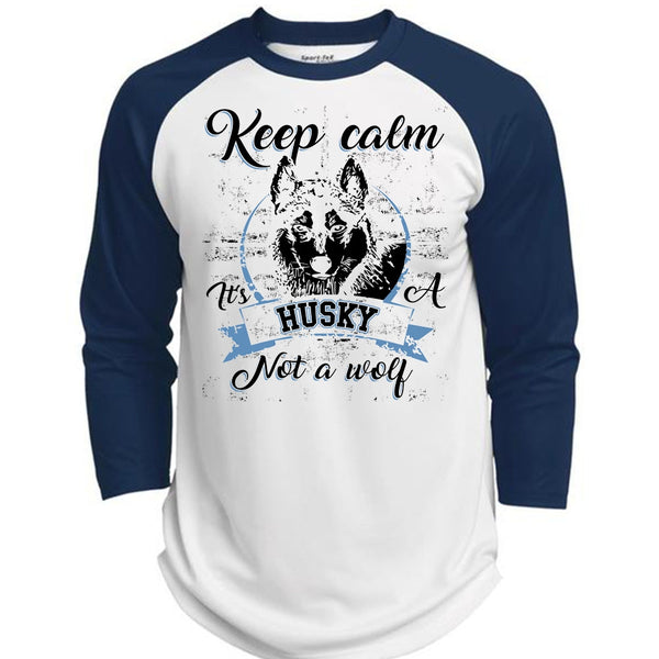 Keep Calm It's A Husky Not A Wolf T Shirt, I Love Dog T Shirt, Awesome T-Shirts  (Polyester Game Baseball Jersey)