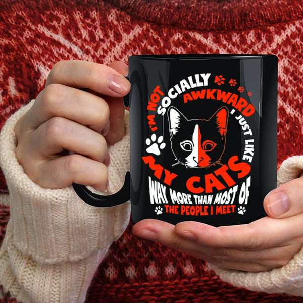 I Just Like My Cats Coffee Mug, Funny Gift For Cat Lovers Coffee Cup