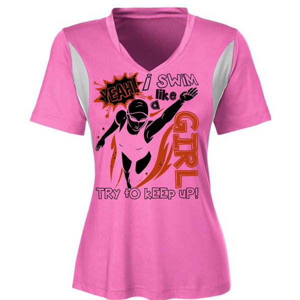 I Swim Like A Girl T Shirt, I Love Swimming T Shirt, Awesome T-Shirts