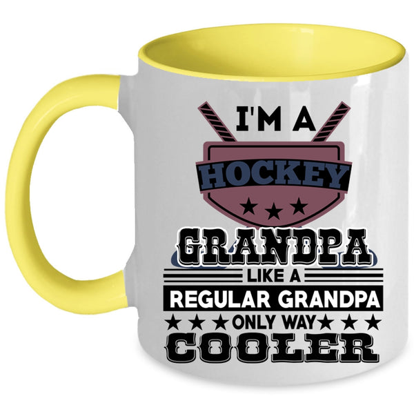 Regular Grandpa Coffee Mug, I'm A Hockey Grandpa Accent Mug