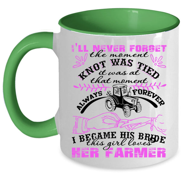 This Girl Loves Her Farmer Coffee Mug, I Became His Bride Accent Mug