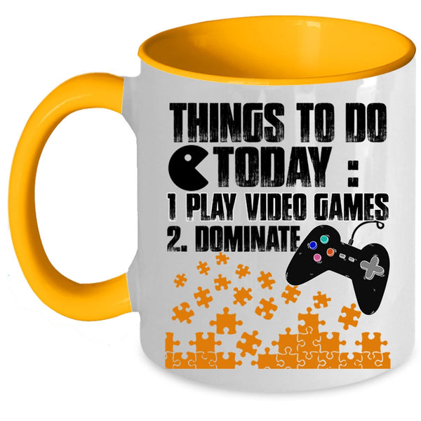 Play Video Games Coffee Mug, Things To Do Today Accent Mug