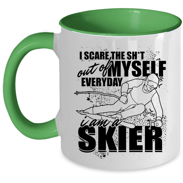 Funny Gift For Skier Coffee Mug, I Am A Skier Accent Mug