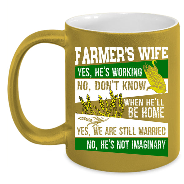 Farmer's Wife Coffee Mug, Gift For Wedding Coffee Cup