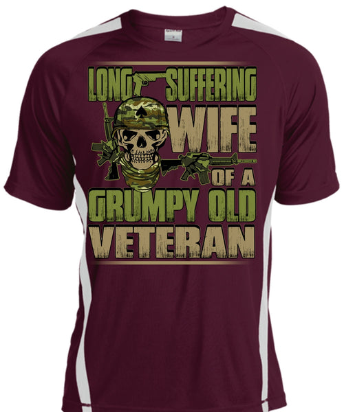Long Suffering Wife T Shirt, Grumpy Old Veteran T Shirt, Cool Shirt
