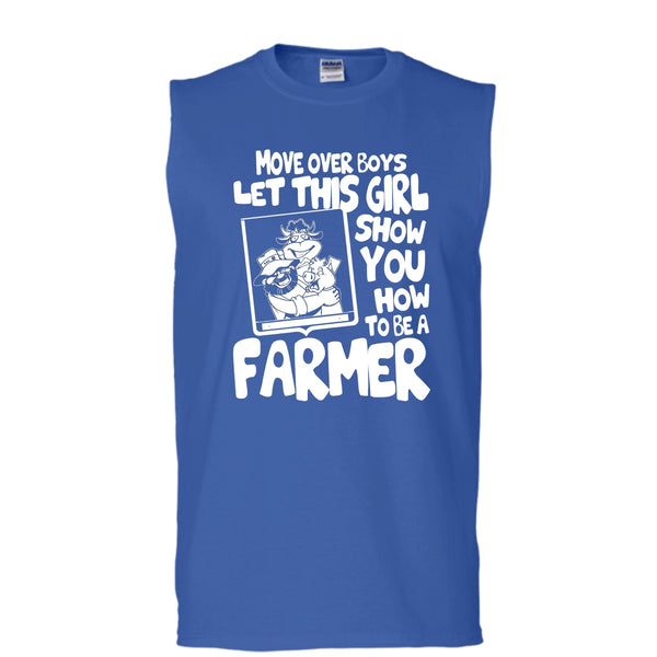 Let This Girl T Shirt, Show How To Be A Farmer T Shirt, Cool T Shirt (Men's Cotton Sleeveless)