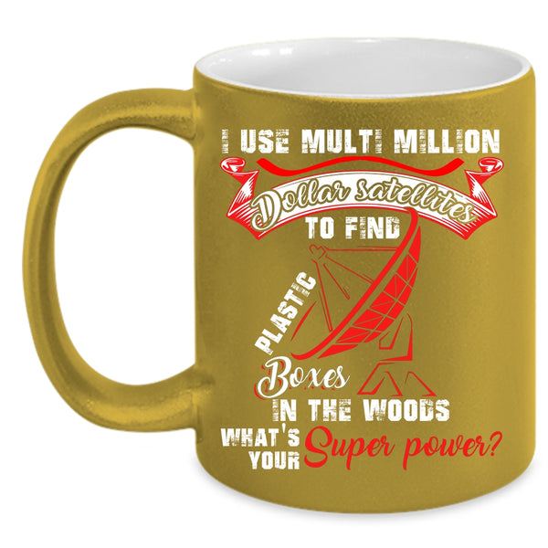 Plastic Boxes In The Woods Coffee Mug, Funny Geocaching Coffee Cup