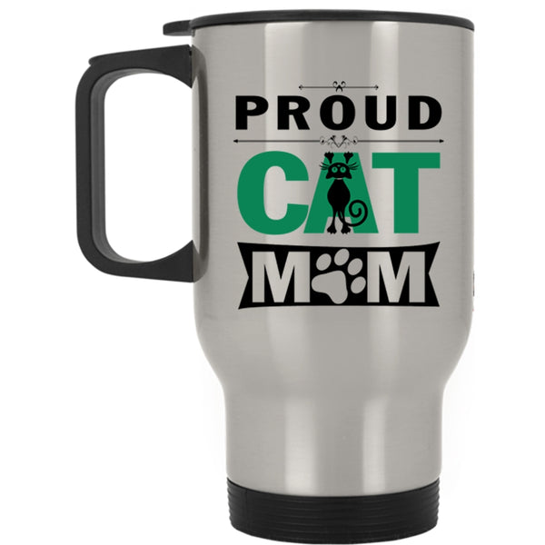 Best Gift For My Daughter Travel Mug, Proud Cat Mom Mug