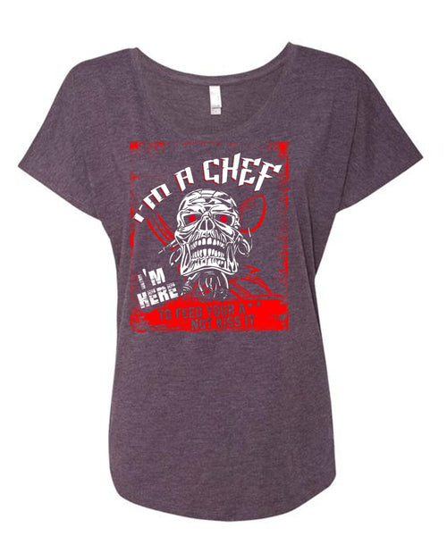 I'm A Chef T Shirt, Being A Cooker T Shirt, Cool Shirt (Ladies' Triblend Dolman Sleeve)