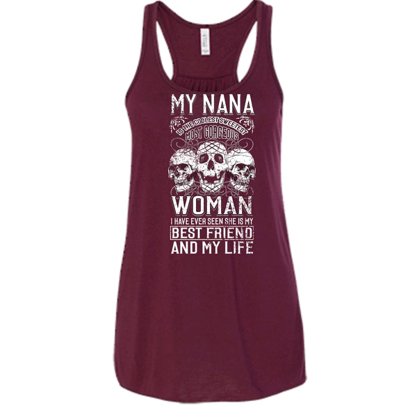 My Nana Is The Coolest Woman T Shirt, Awesome Nanny T Shirt, Cool T Shirt