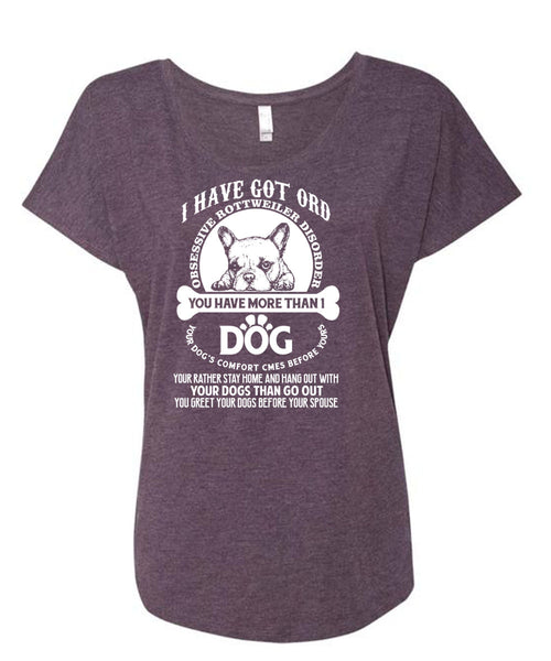 You Have More Than 1 Dog T Shirt, Your Dogs Than Go Out T Shirt, Cool Shirt (Ladies' Triblend Dolman Sleeve)