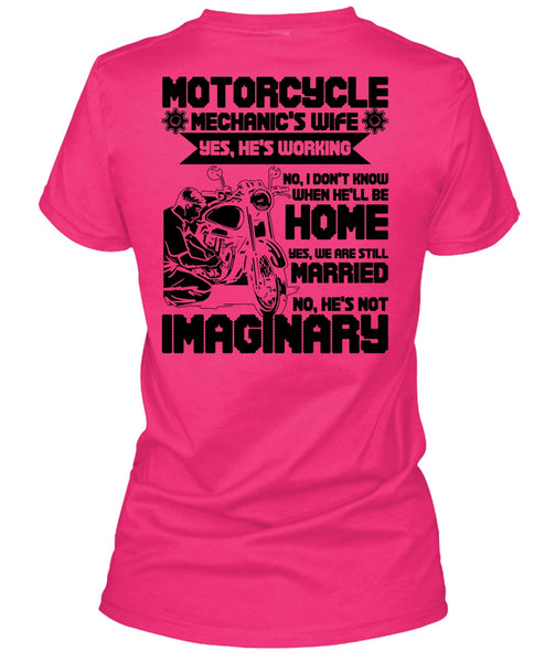 Motorcycle Mechanic's Wife T Shirt, I Love Mechanic T Shirt
